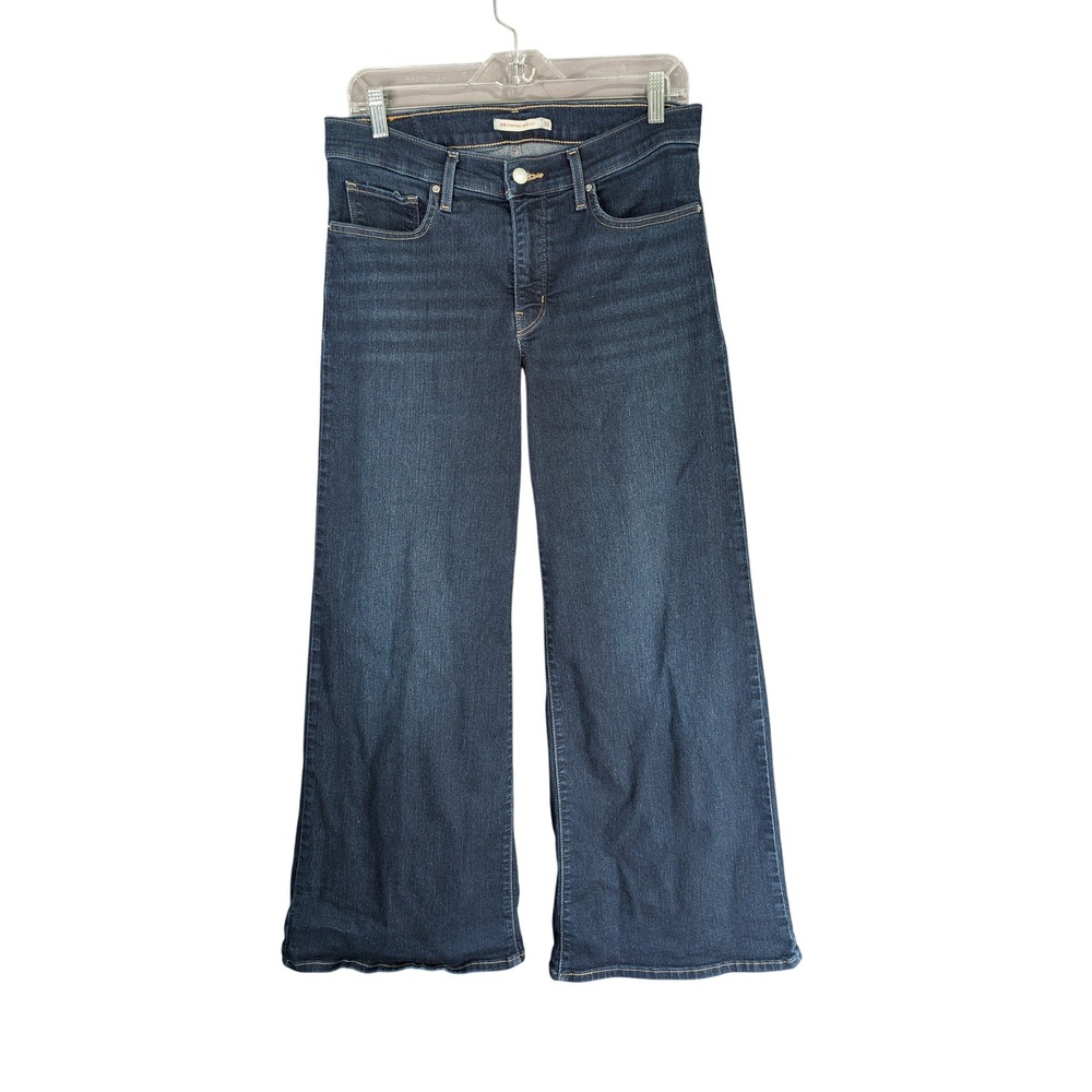 Levis 318 Jeans Womens 30 Blue Shaping Wide Leg Jeans Dark Wash